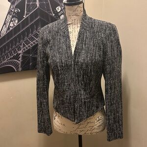 Calvin Klein cropped Women's Black and White Tweed Jacket